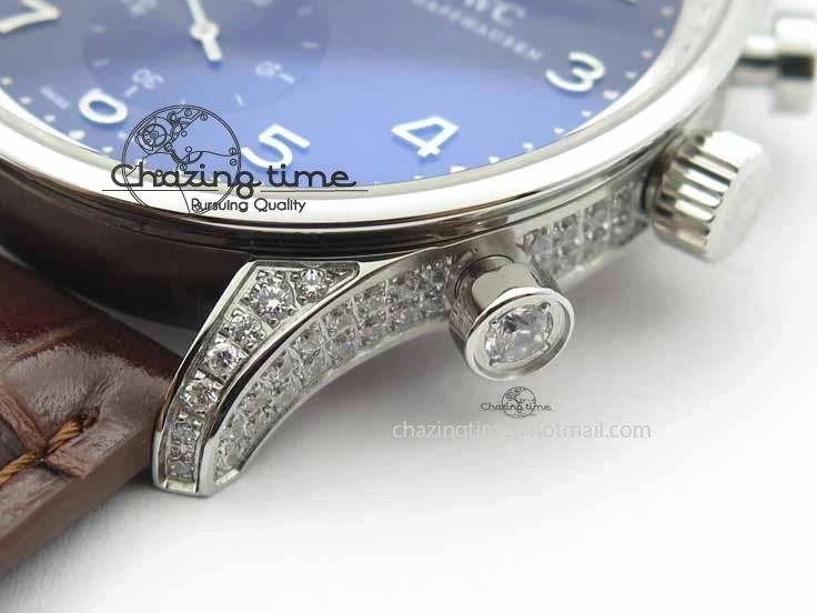 MIROTIME 0331 Unique Portuguese IW3714 Diam ZF V2 1:1 Best Edition Gray Dial On Brown Leather Strap A79350 (Slim Movement) 7250